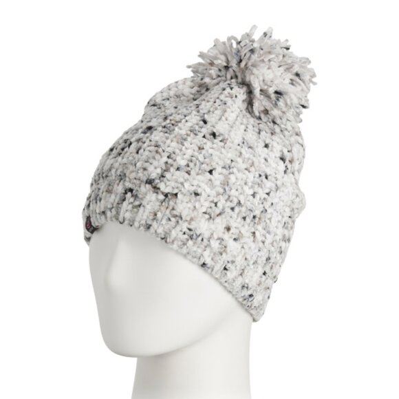 NEW CUDDL DUDS Chenille Pom Pom Beanie Grey Multi unisex 067mn - Picture 1 of 4